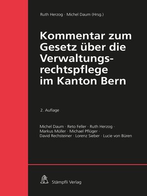 cover image of Kommentar zum Gesetz über die Verwaltungsrechtspflege im Kanton Bern